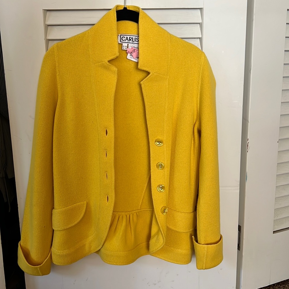 Carlisle sweater and matching top, extra small, yellow.